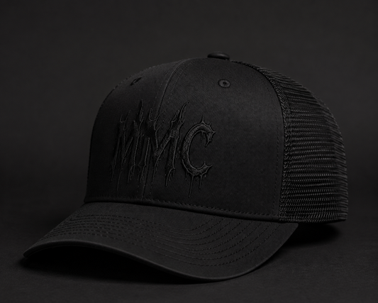Metalcore Mums Club Drip Trucker Cap Black on Black